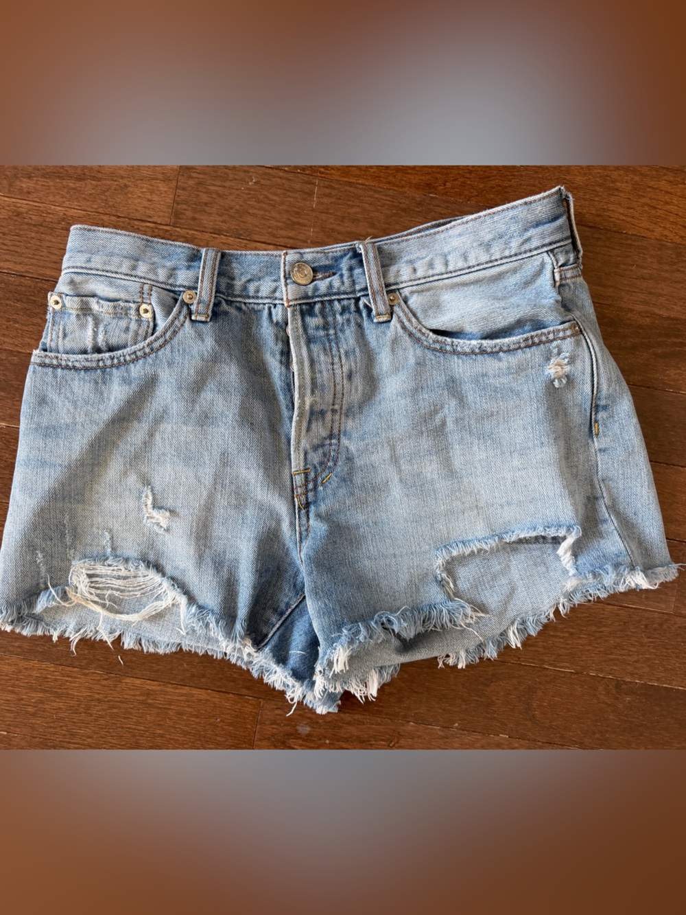 We The Free Distressed Destroyed Denim Cutoff Shorts